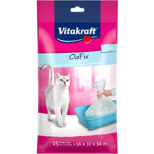 Vitakraft CloFix 15 ks – hygienické vrecká do toalety pre mačky